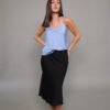 Top Armani Exchange satin blue