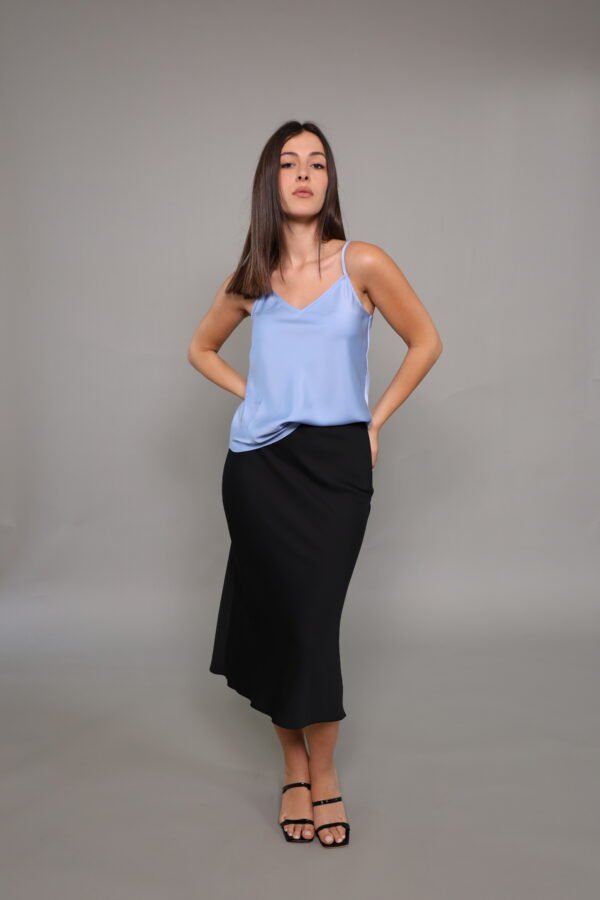 Top Armani Exchange satin blue